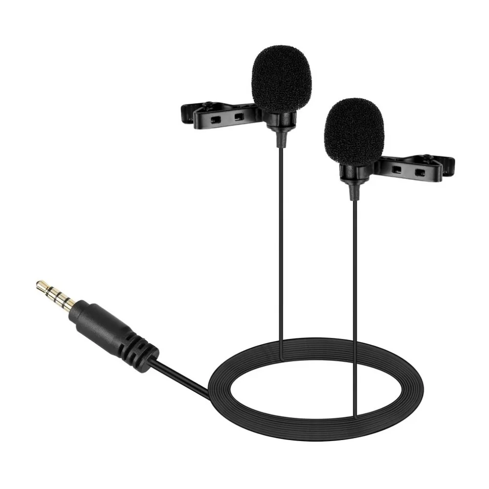 

BOYA Professional Clip-on Dual Omnidirectional Lavalier Mic for Recording Interviews for Smartphone Devices Plug & Play