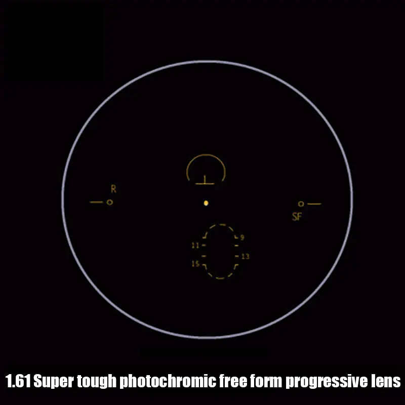 1.61 Super Tough Photochromic Digital Free-form Progressive Optical Aspheric Prescription Lenses Fast Color Changing Performance