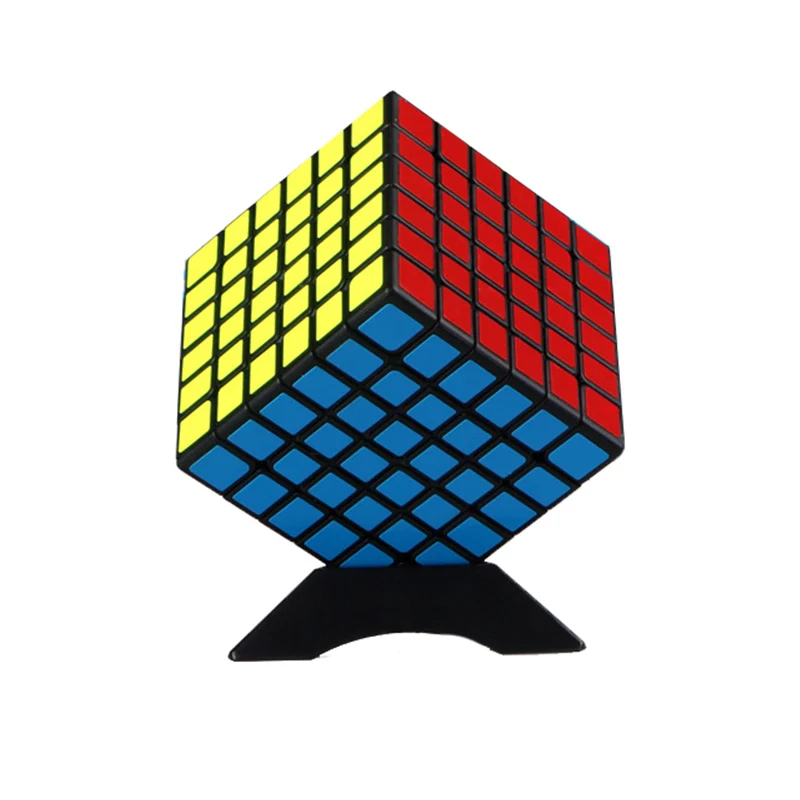 QiYi квадратный магический куб 2x2 3x3 4x4 5x5 6x6 7x7 сплошной белый черный стикер конкурс скоростной куб головоломка для детей начинающих - Цвет: 6x6 black