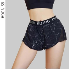 Новые спортивные женские шорты для йоги, сексуальные шорты с принтом для фитнеса, тренировок, спортзала, женские G-410