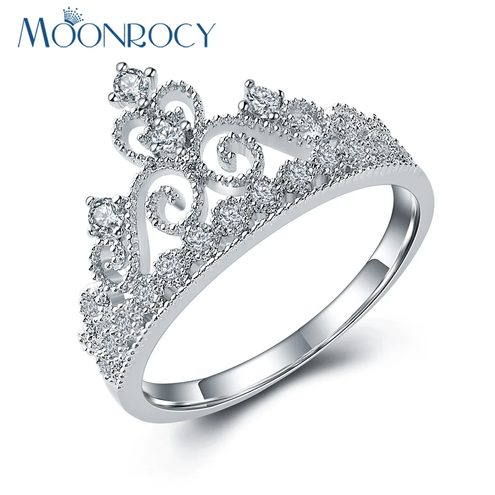 MOONROCY Free Shipping CZ Austrian Crystal Rings Cubic Zirconia Crystal