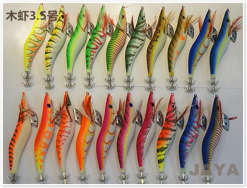 

Wood shrimp luminous 3.5 # squid hook fishing lure squid jigs fishing tackle