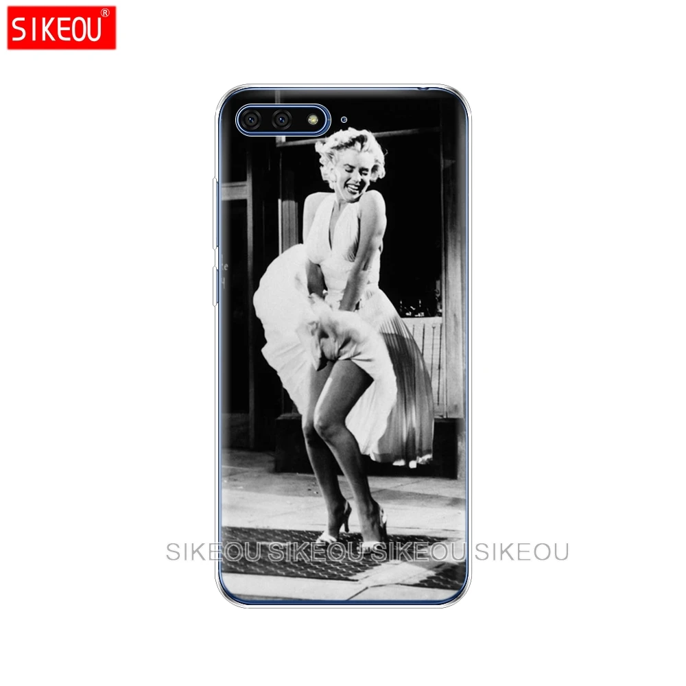 Силиконовый чехол для телефона Huawei Honor 7A PRO 7C Y5 Y6 Y7 Y9 2017 2018 Prime Мэрилин Монро с