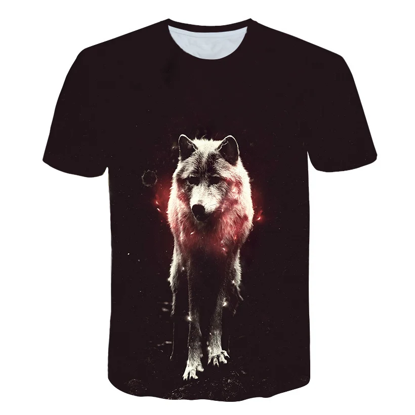 Wolf Summer Men's Printing T-shirts Fashion Wolf Print Hipster T shirt Men Women Summer Casual Street Absorb Sweat Tshirt Anima Wolf Summer Men's Printing T-shirts Fashion Wolf Print Hipster T shirt Men Women Summer Casual Street Absorb Sweat Tshirt Anima