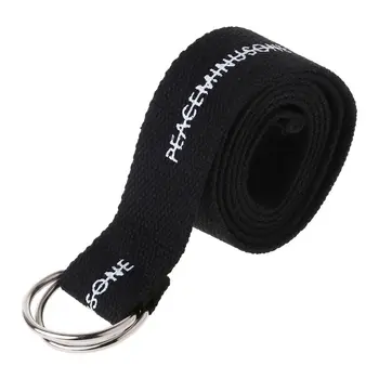 

Double Rings Men Women Waist Belt Canvas Nylon New Fashion Adjustable Letter Print Unisex Casual Trouser Jeans Buckle Waistband