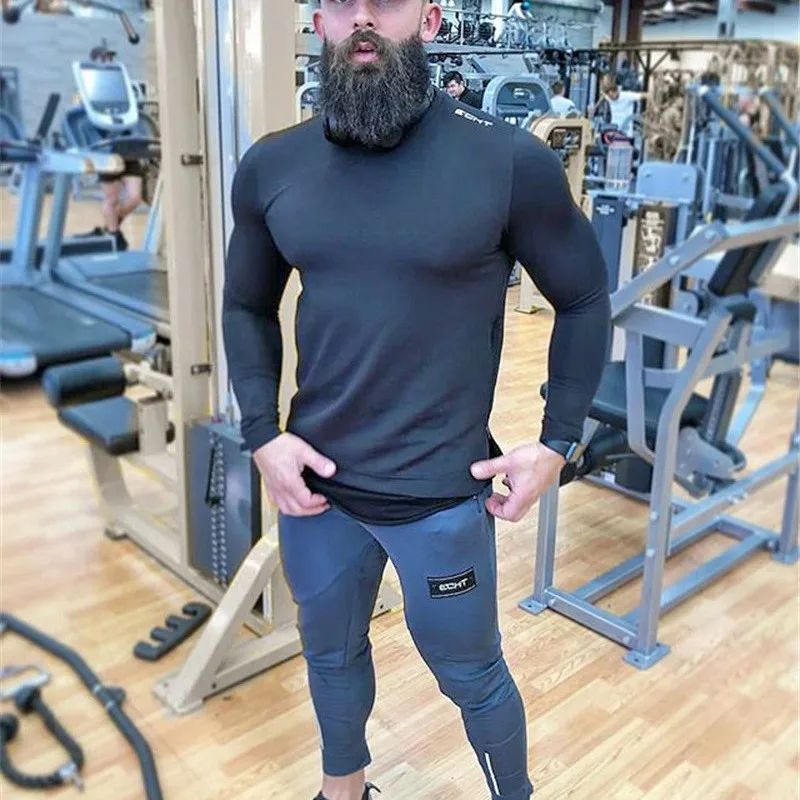 Спортивные штаны для бега похудения спортивные Леггинсы мужчин эластичная