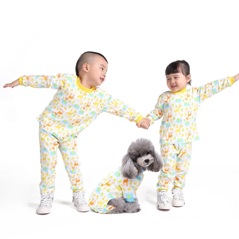 

Fall and winter pet dog jumpsuit cotton coat of pet printing pajamas overall teddy outfit 5 sizes to choose from MQSY08