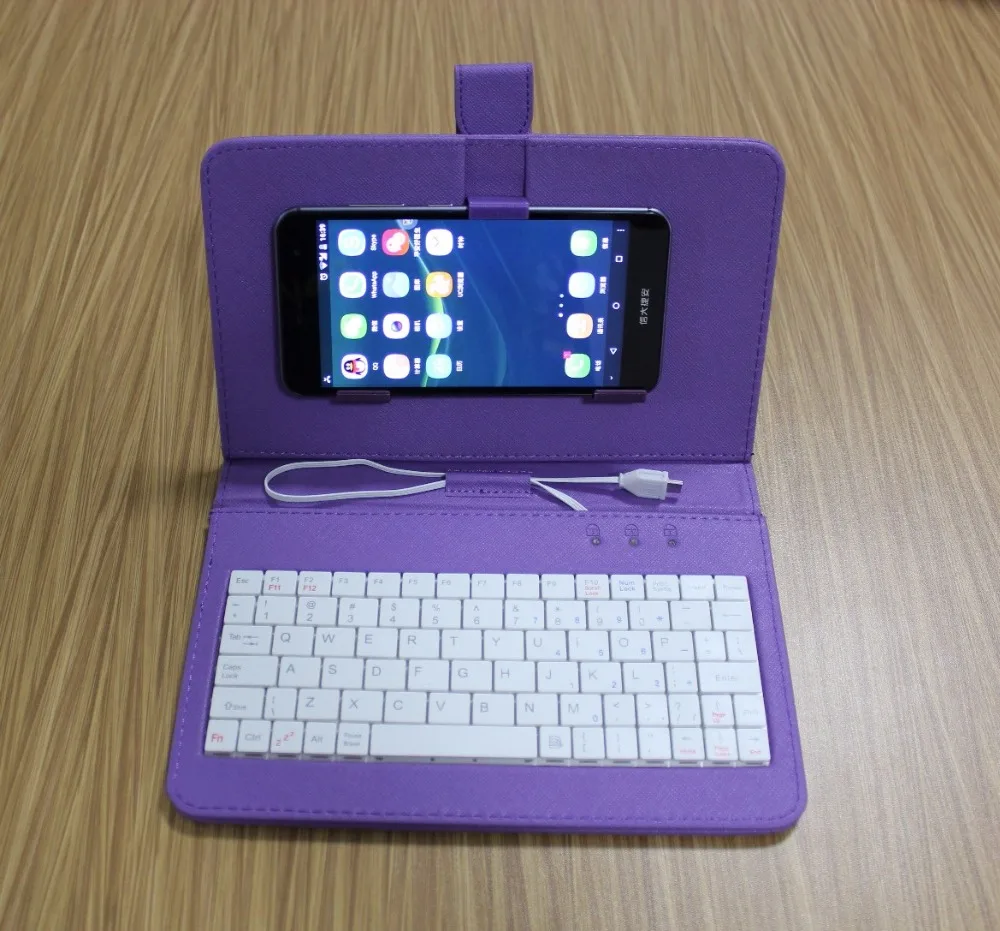 9 colors Wired Keyboard Flip smartphone Case protector