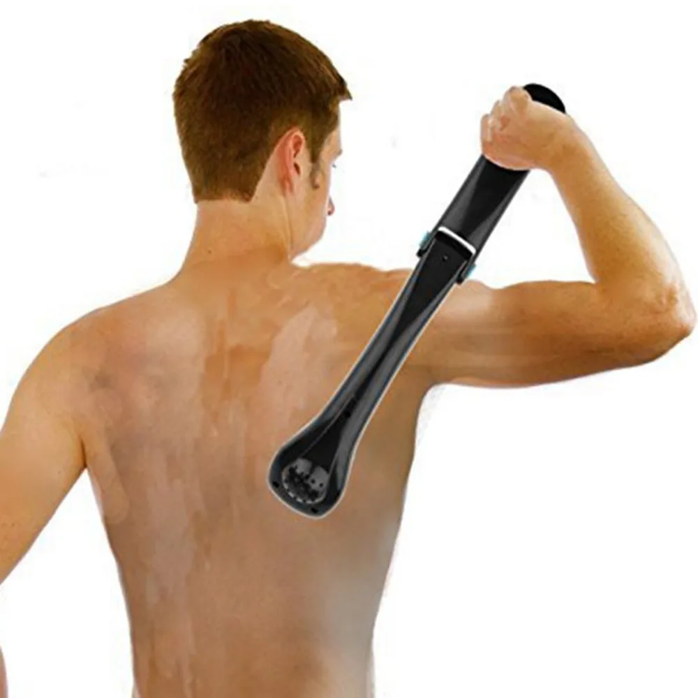 

Electric Back Hair Shaver Hair Trimmer 180Degrees Foldable Long Handle Battery Powered Hair Remover Razor for Men Shaving Device