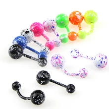 Пикантные Висячие пупка Бары пупка кольца живота для пирсинга, из хирургической стали, ювелирное изделие для тела Пирсинг пупка кольца Прямая