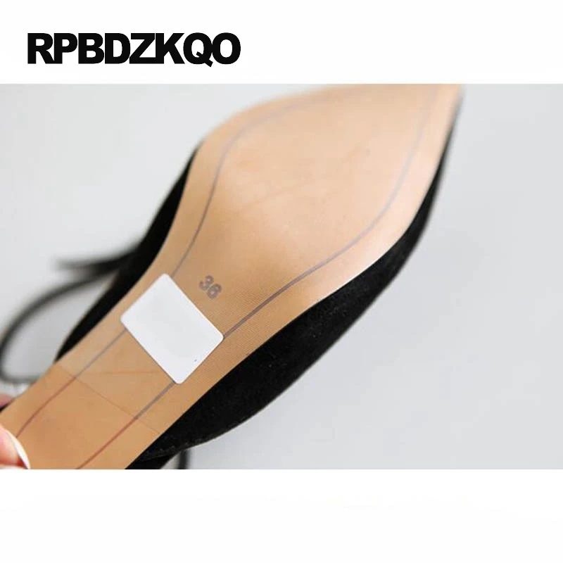 замша Slingback 9 Bling черный женщин Остроконечные большой размер лето плоские горный