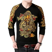 Креативный ДРАКОН узор 3d полная печать v-образный вырез вязаный свитер Весна качественный мягкий гладкий эластичный свитер мужские M-3XL