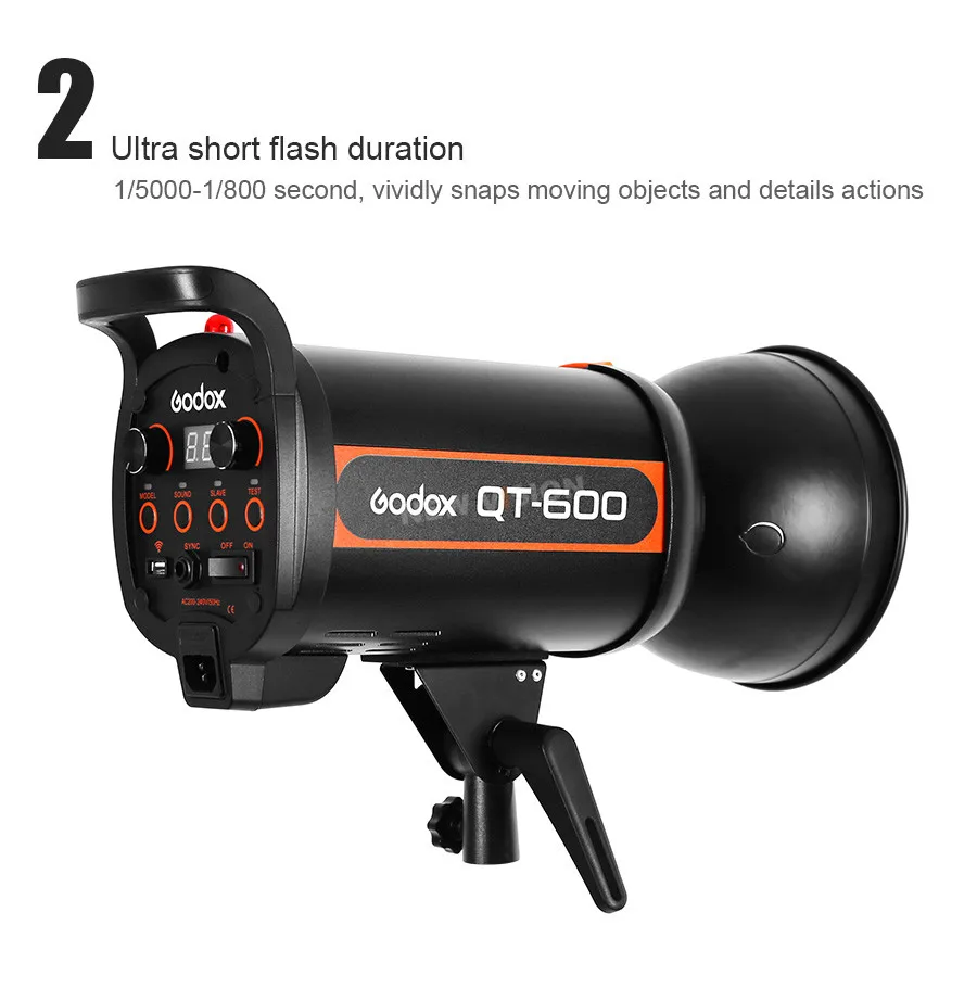 Godox QT600 600WS Фотостудия вспышка моносвет стробоскоп фото вспышка скорость светильник