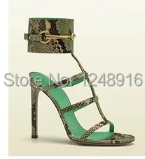 

2015 new Arrival Women Sandals Pump Lady Snakeskin High Heel Shoes Party Wedding Stiletto Sexy Summer Leather Shoes