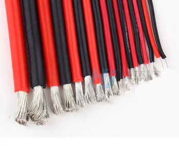 

3m 10AWG 12AWG 16AWG silicon cable wiring ESC Power for RC Models black red color