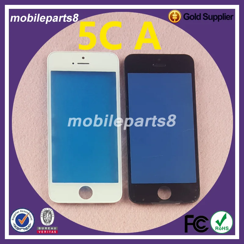 10 шт./партия бесплатная доставка стекло с рамкой для iPhone 5C внешнее заменой рамы |