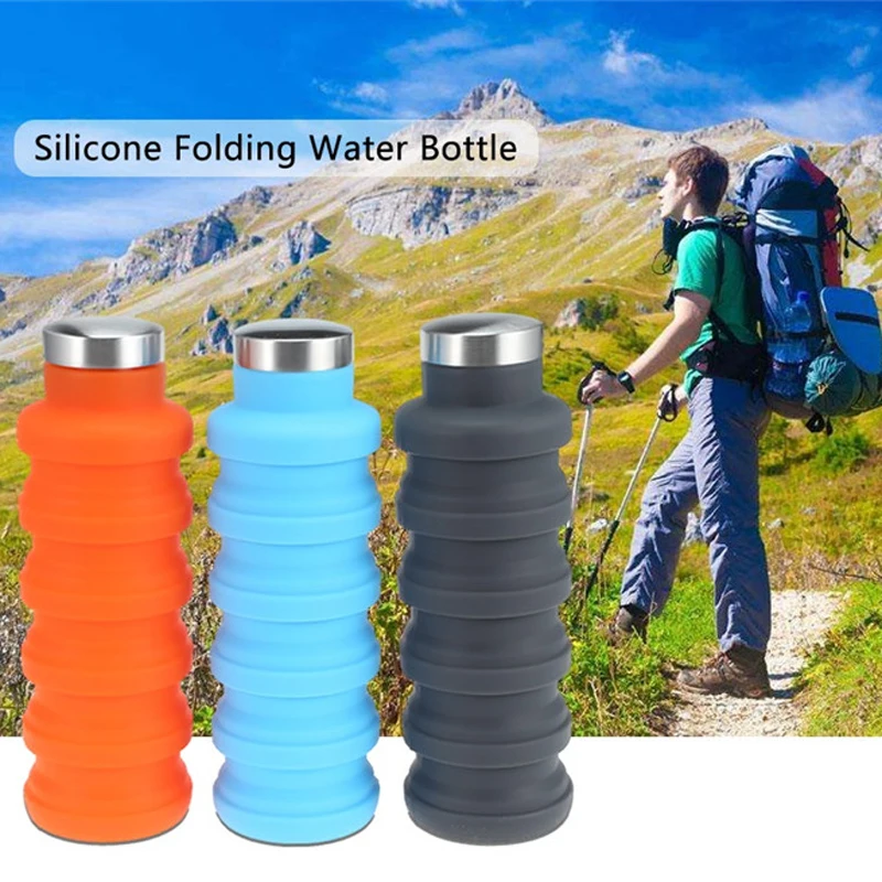 EPASUN бутылка для воды силиконовая портативная Спортивная напитков складная Botella de