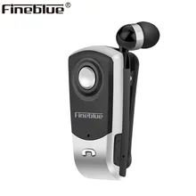 Fineblue F960 Mini Wireless Bluetooth neck clip telescopic type business Earphone Vibration Alert Wear Stereo Sport earphone MIC