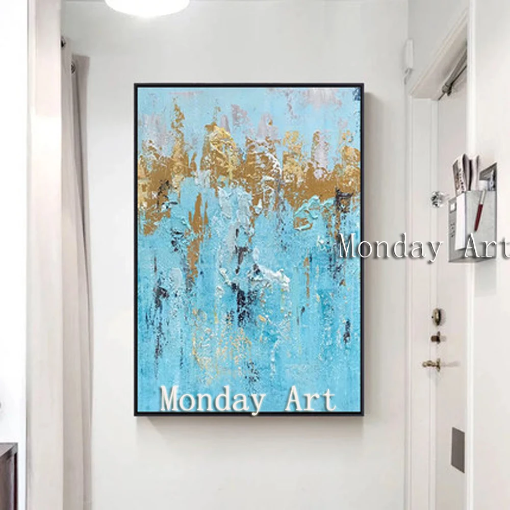 

Abstract gold Painting artist Hand-painted High Quality abstract gold Oil Painting Abstract Paintings for living room bar hotel