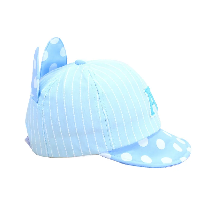 Rabbit Dot Baby Caps With Ears Cute Letter Baby Baseball Caps Boys Girls Sun Caps Striped Fashion Toddler Hat Baby Boys Clothing (14)