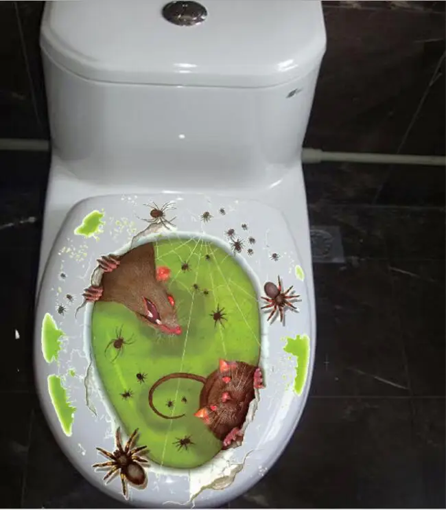 

Bathroom Toilet Seat Sticker Vinyl Art Decals DIY Home Deco Lot Halloween
