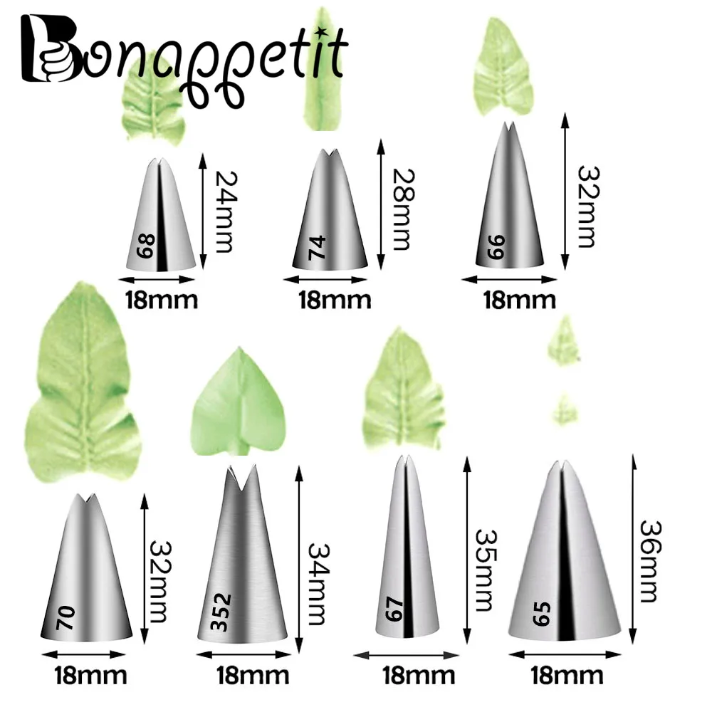 1 набор насадка в форме листа из нержавеющей стали для обледенения трубопроводов насадка Кондитерские насадки инструмент для украшения торта Кондитерские инструменты