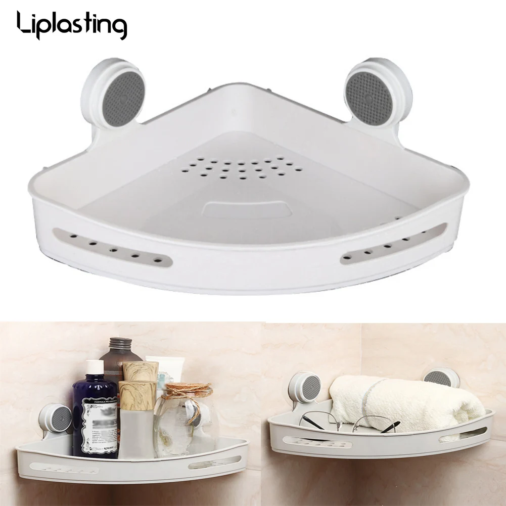 3 Colors Bathroom Corner Storage Rack Organizer Shower Wall Shelf with