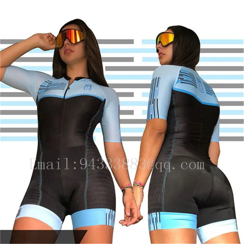 Brazil 2019 pro team triathlon body suit women bike skinsuit  frenesi long sleeve swimsuit short sleeve roupa ciclismo feminina