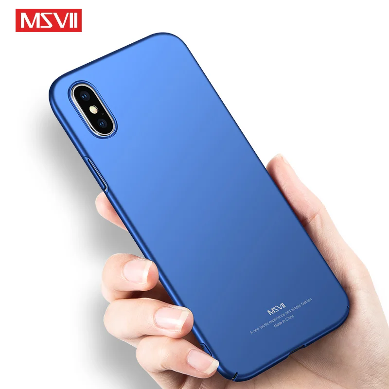 

MSVII Phone Case For iPhone Xs Max XR XS Slim Frosted Cover Shockproof Funda For iPhoneX Coque With Full Protective