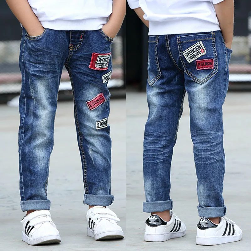 

Boys Clothing 2019 New Autumn Children Denim Pants Kids Trousers Fashion Gun Cotton Pencil Pants Cotton Leggings Baby Wild Jeans