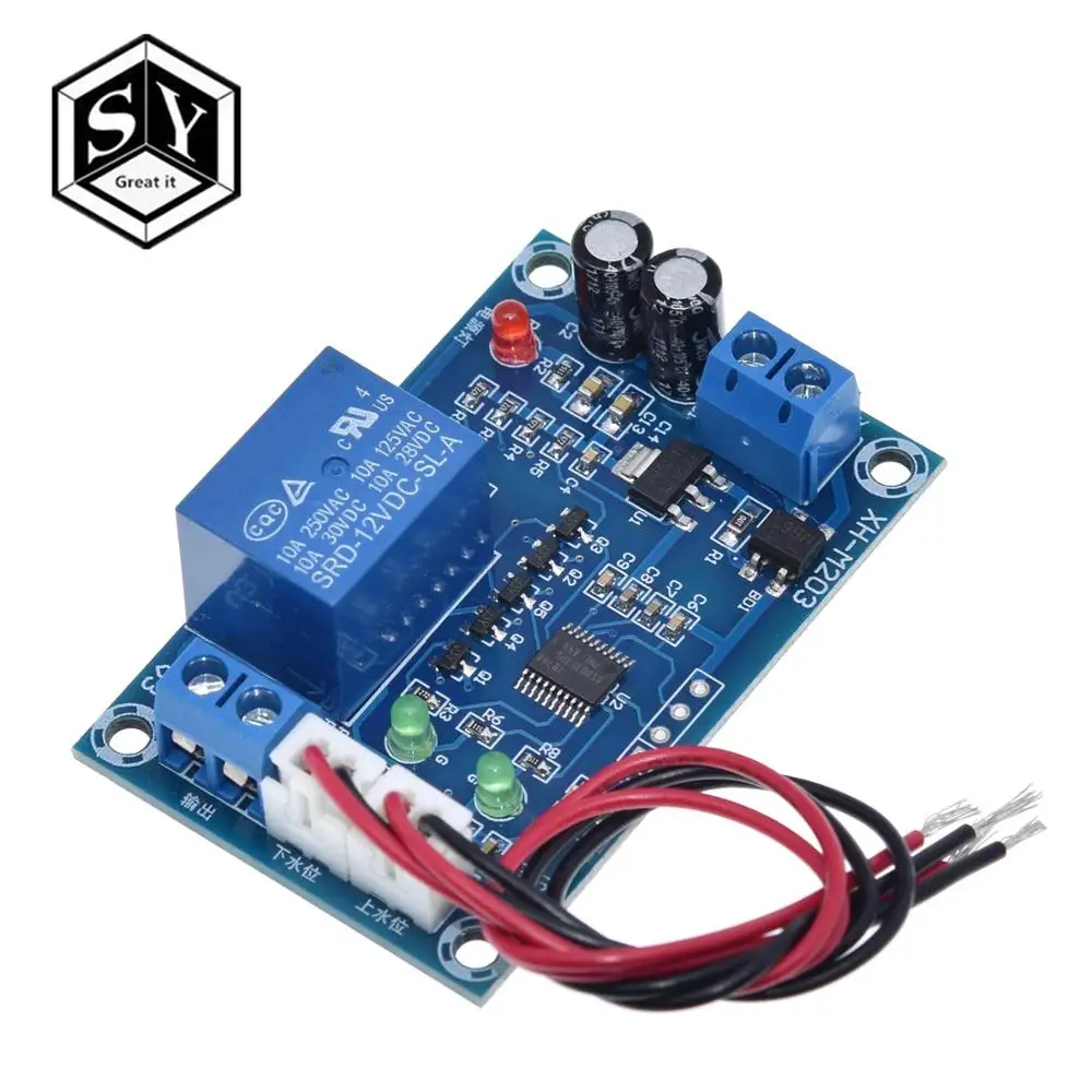 

GREAT IT 1PCS XH-M203 Full Automatic Water Level Controller Pump Switch Module AC/DC 12V Relay