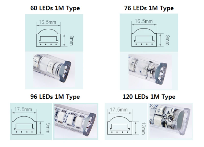 RGB LED STRIPS 4 TYPES