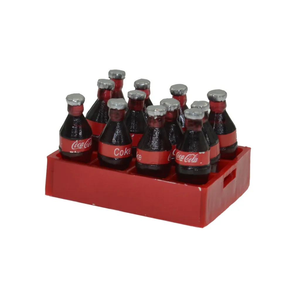 

RCAidong 1:10 RC Crawler Accessories Mini Coke Bottle & Tray Model Toys For Axial SCX10 TAMIYA CC01 D90 Climbing