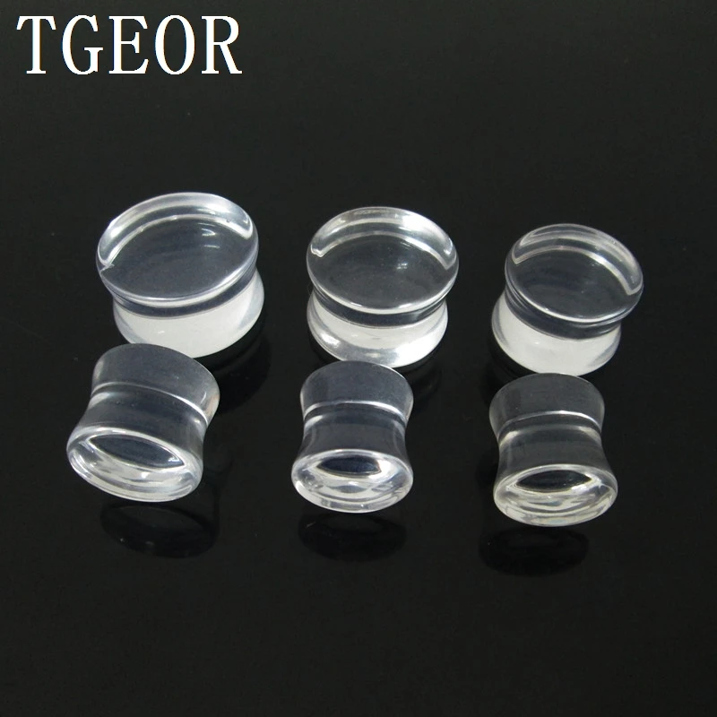 wholesale piercing body jewelry 120pcs mixed gauges clear ear expander