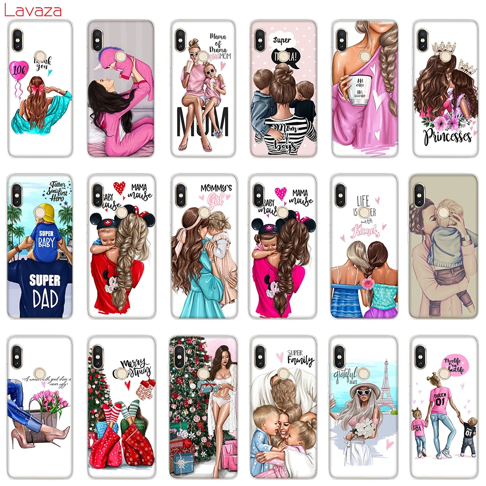 

Lavaza Brown Hair Baby Mom Girl Queen Case for POCOPHONE F1 Cases for Xiaomi A2 Mi8 Lite A1 Redmi Note 4X 5 6 Pro Cover