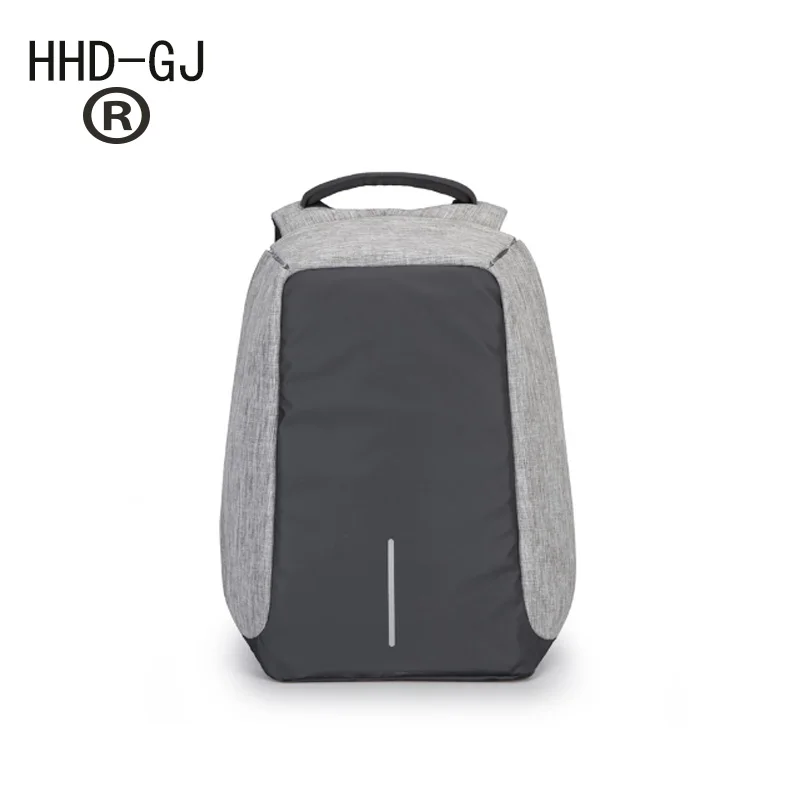 

HHD-GJ Male 15.6 Inch Anti Theft Laptop Backpack with Luggage Tag High Quality Waterproof Men Travel Backpack with USB Port