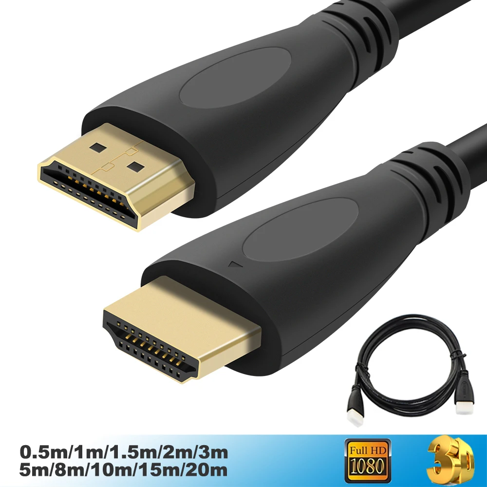 HDMI кабель видео кабели позолоченный 1,4 1080P 3D кабель для HDTV сплиттер коммутатор 0,5 м 1 м 1,5 м 2 м 3 м 5 м 10 м переключатель PS4 Xbox One