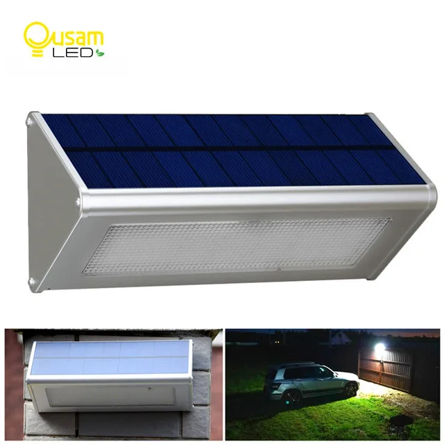 Aliexpress Com Outdoor Solar Powered Lamp Security Light With Motion Sensor Aluminum Alloy Street Porch Lampada 48 Led 800lm Waterproof