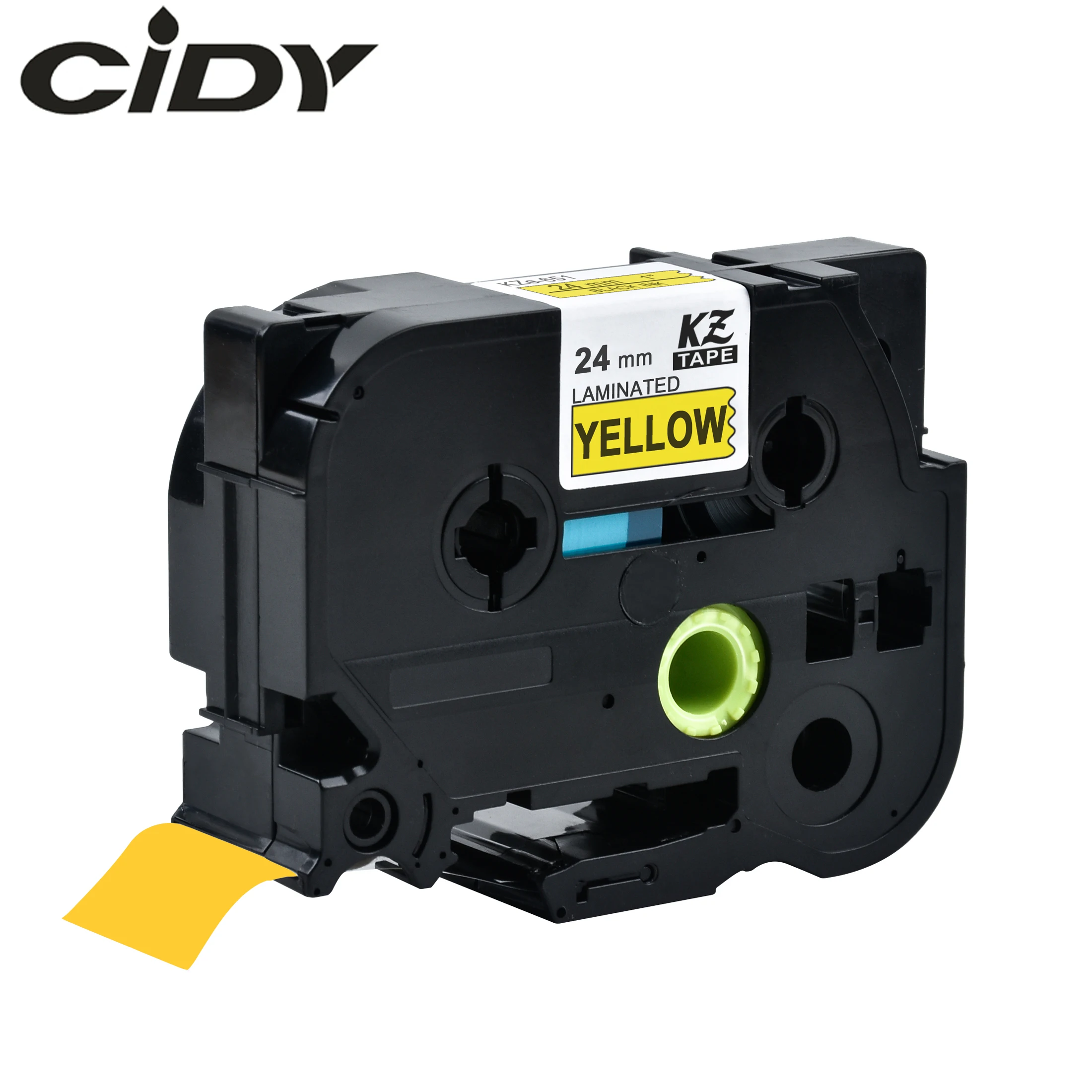 CIDY Tze 651 Tz651 черный на желтом ламинированном совместимом с P touch 24 мм фотомагнитная