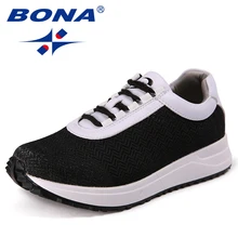 BONA/Новинка; классические стильные женские кроссовки; обувь на шнуровке; Femme; удобная обувь; женская повседневная обувь из сетчатого материала; sapato feminino zapatos mujer