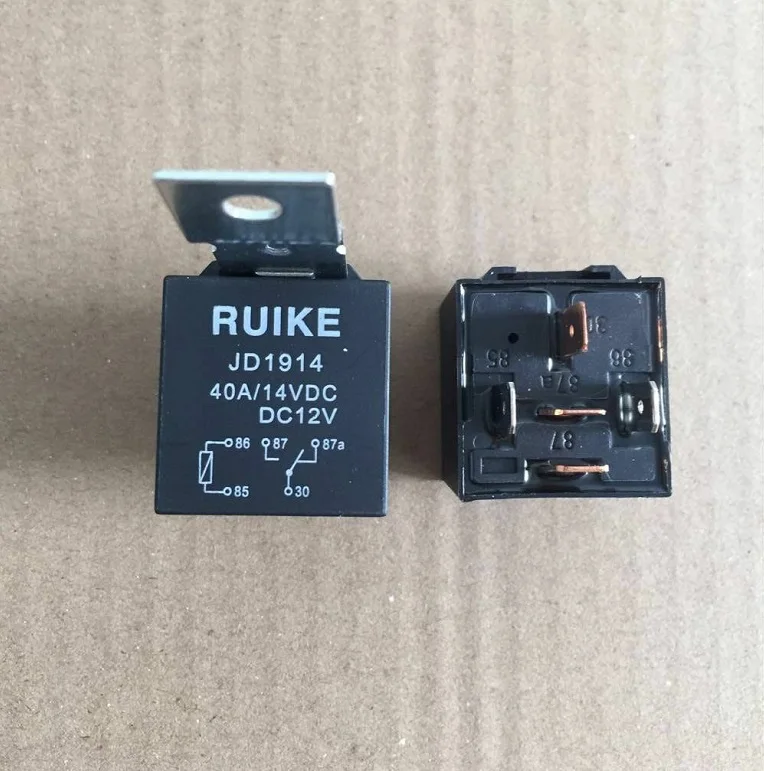 5 Set Dc 12v 40a Amp Relay U0026 Socket Spdt 5 Pin 5 Wire 12v