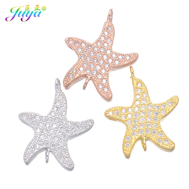 Juya DIY Изготовление сережек для браслетов с микро цирконием очаровательные