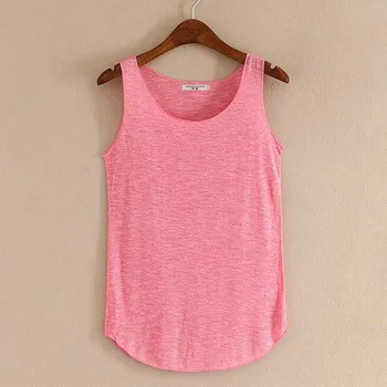 Spring Summer New Fitness Tank Tops Women Sleeveless Round Neck Loose T Shirt Ladies Vest Singlets Slim T-shirts Woman Clothes
