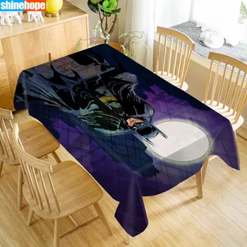 

Customize Tablecloth Batman Oxford Cloth Dust-proof Rectangular Table Cover For Party Home Decor 100X140cm140x250cm