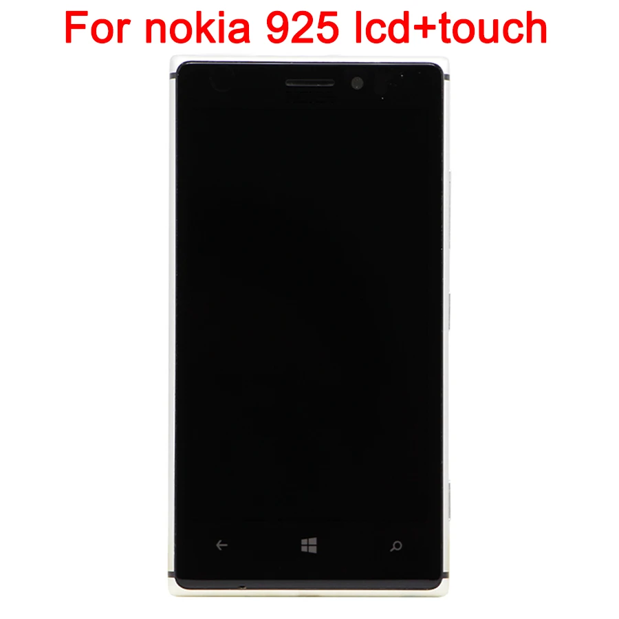 

JPFix LCD + Touch Screen For Nokia Lumia 925 RM-892 -893 -910 With frame Complete Assembly Pantalla 4.5" Replacement Parts