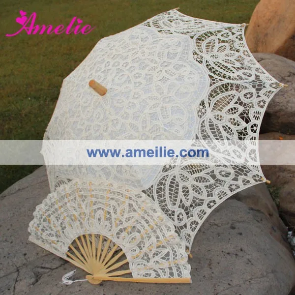 A0104 beige parasol and fan