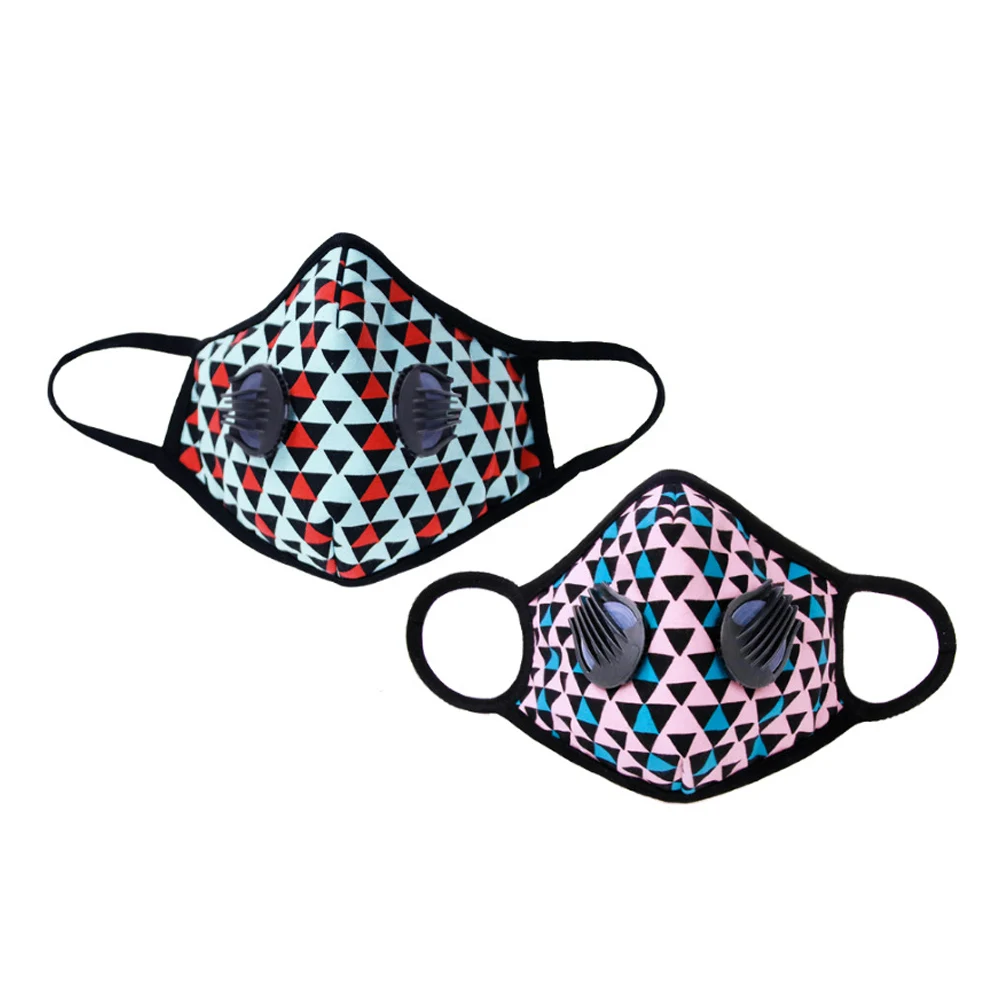 

1Pcs Fashion Colorful Breath Valve PM2.5 Mouth Mask Anti-Dust Anti Pollution Mask Cloth Activated carbon filter respirator Mask
