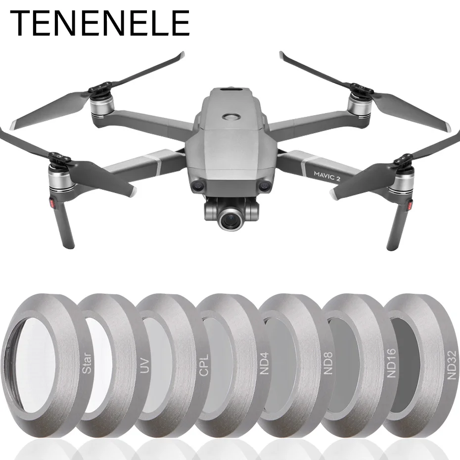 TENENELE для Mavic2 Zoom фильтр дрона ND 4 8 16 32 фильтры камеры DJI Mavic 2 Polar UV Protect