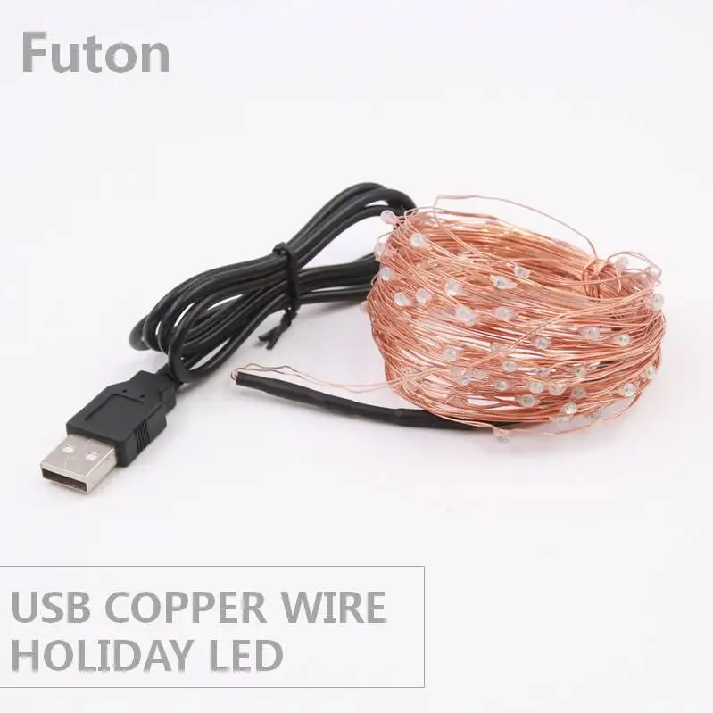 Управляемый через USB DC5V Медный провод декоративные Светодиодные ленты