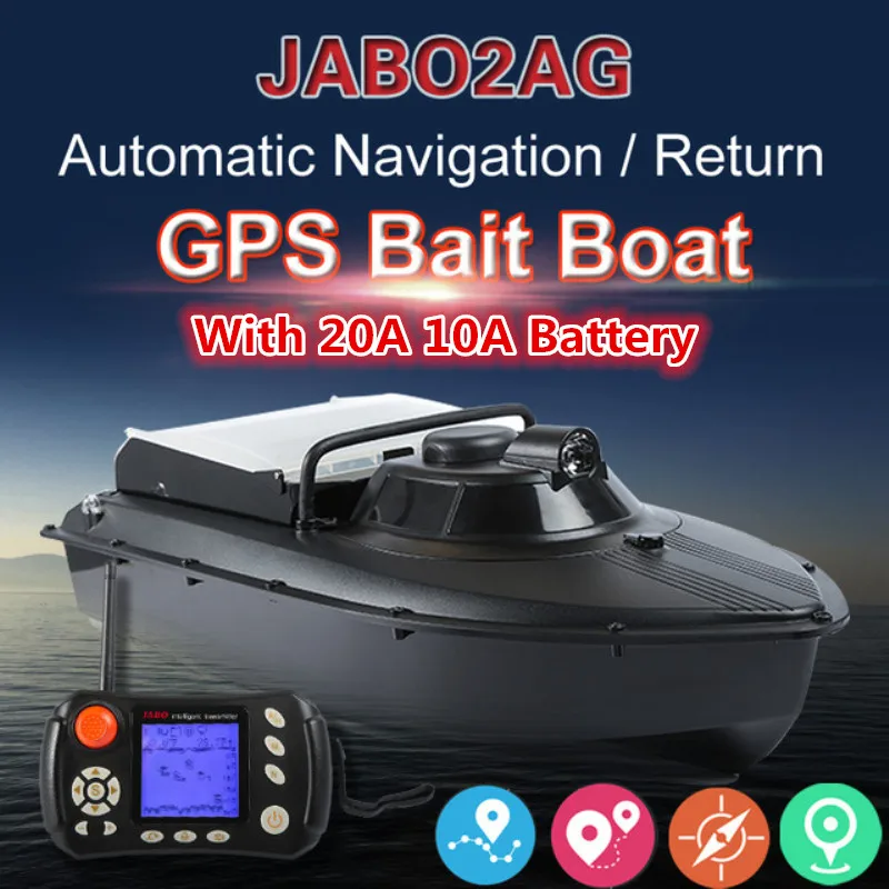 JABO 2AG 20A 2.4G GPS Auto Navigation Fishing Bait Boat Nest Dipper